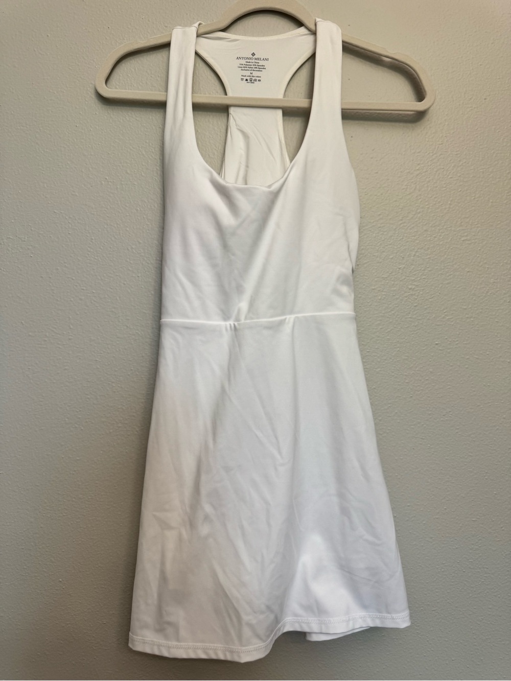 ANTONIO MELANI White Racerback Mini Dress
